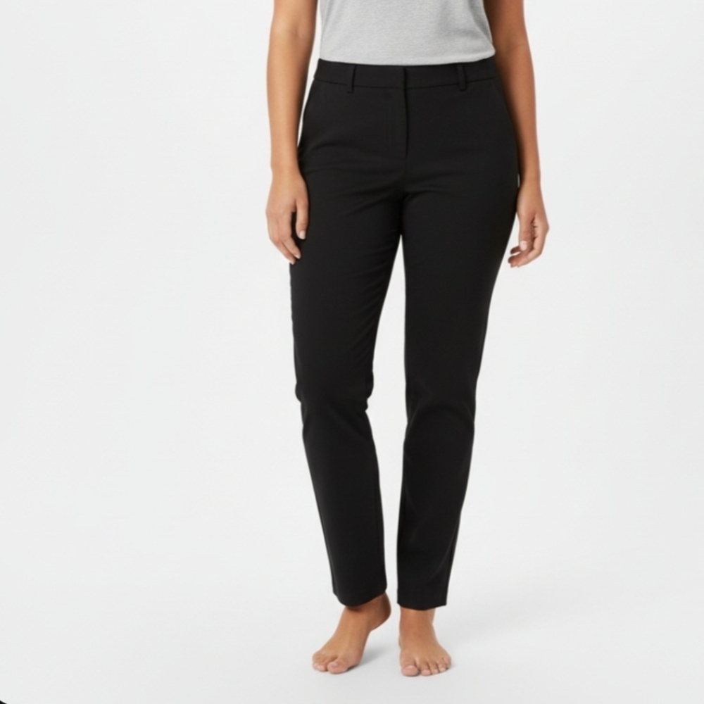 DKNY Black Straight Leg Mid Rise Ankle Pants NWOT Size 14